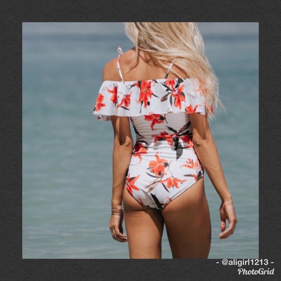 Other - LAST 1 5 STAR RATED - Off The Shoulder Ruffled Swimsuit